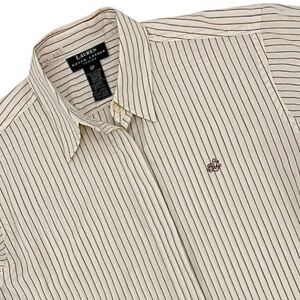 Lauren Ralph Lauren Striped Monogram Button Down Shirt